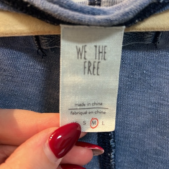 we the free v-neck blouse - blue - Picture 3 of 7